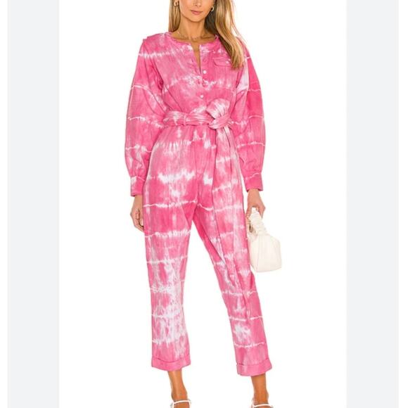 Loveshackfancy Hibiscus Hand Dye Paca Jumpsuit 8 - Picture 12 of 12